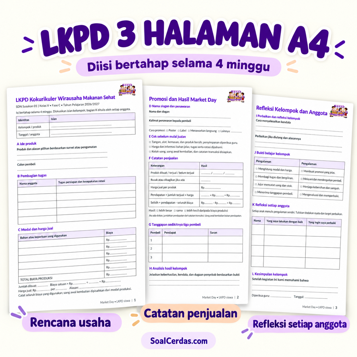 Pratinjau Paket Kokurikuler Market Day Kelas 5 – Wirausaha Makanan Sehat 4