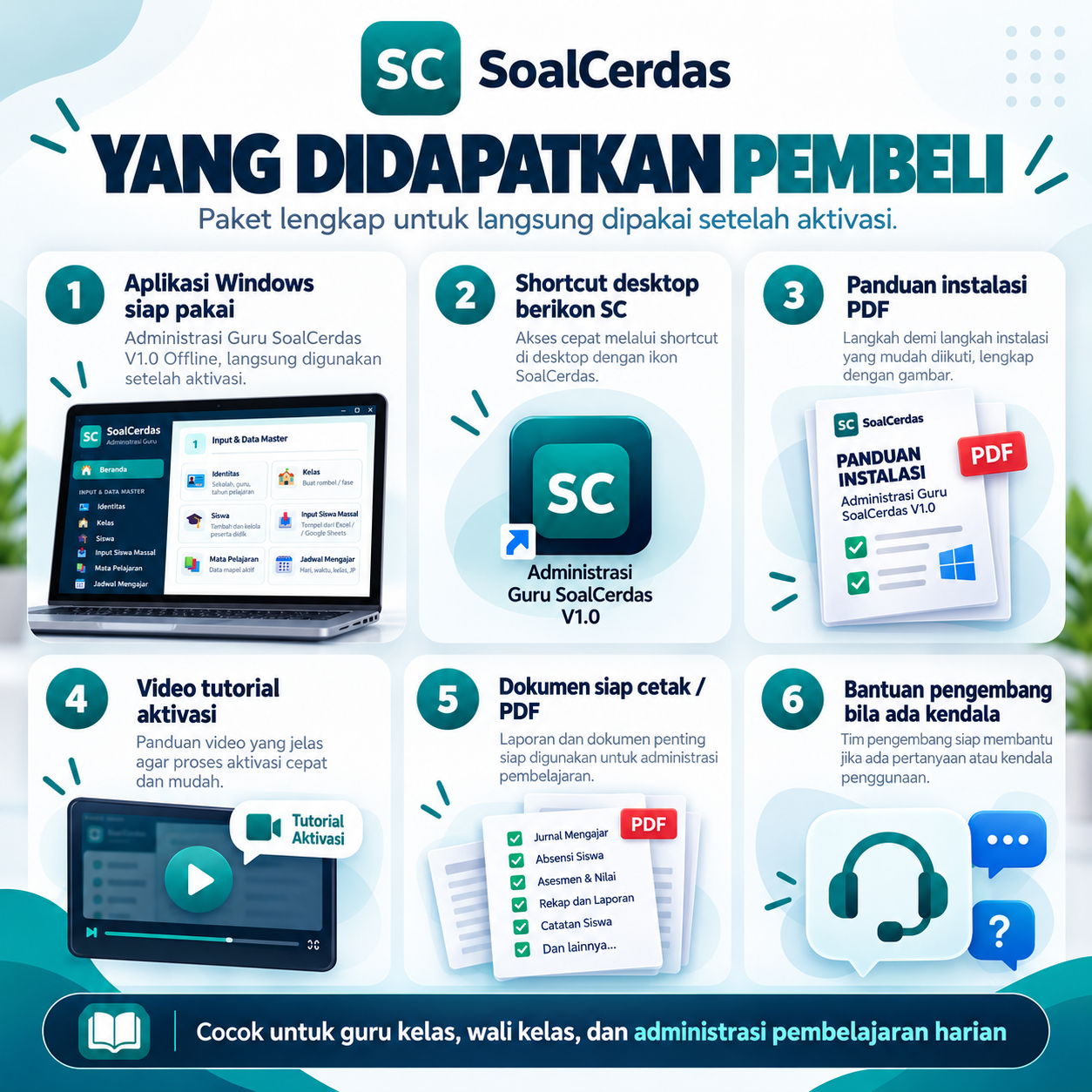 Pratinjau Administrasi Guru SoalCerdas V1.0 – Aplikasi Administrasi Guru Offline Windows 6