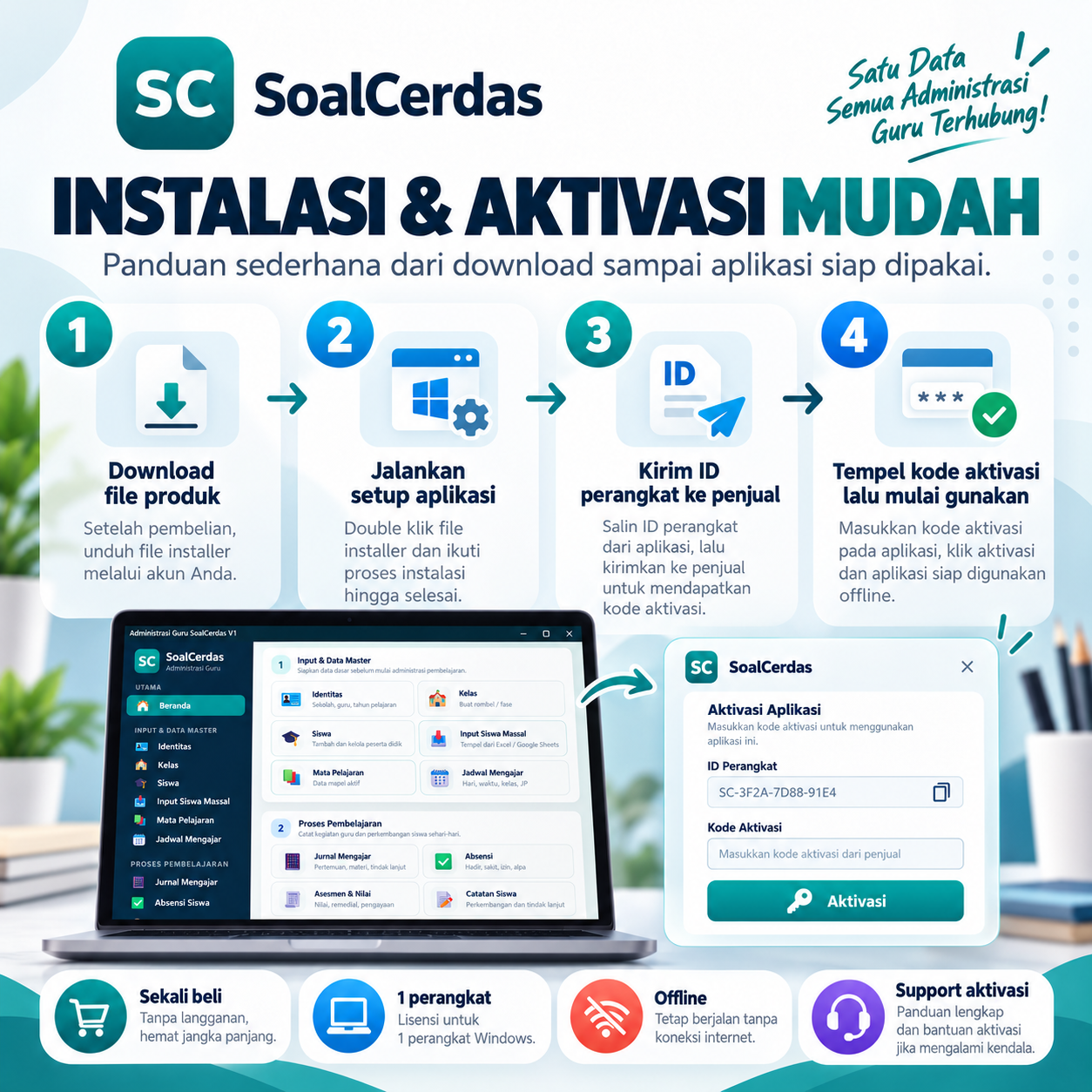 Pratinjau Administrasi Guru SoalCerdas V1.0 – Aplikasi Administrasi Guru Offline Windows 5