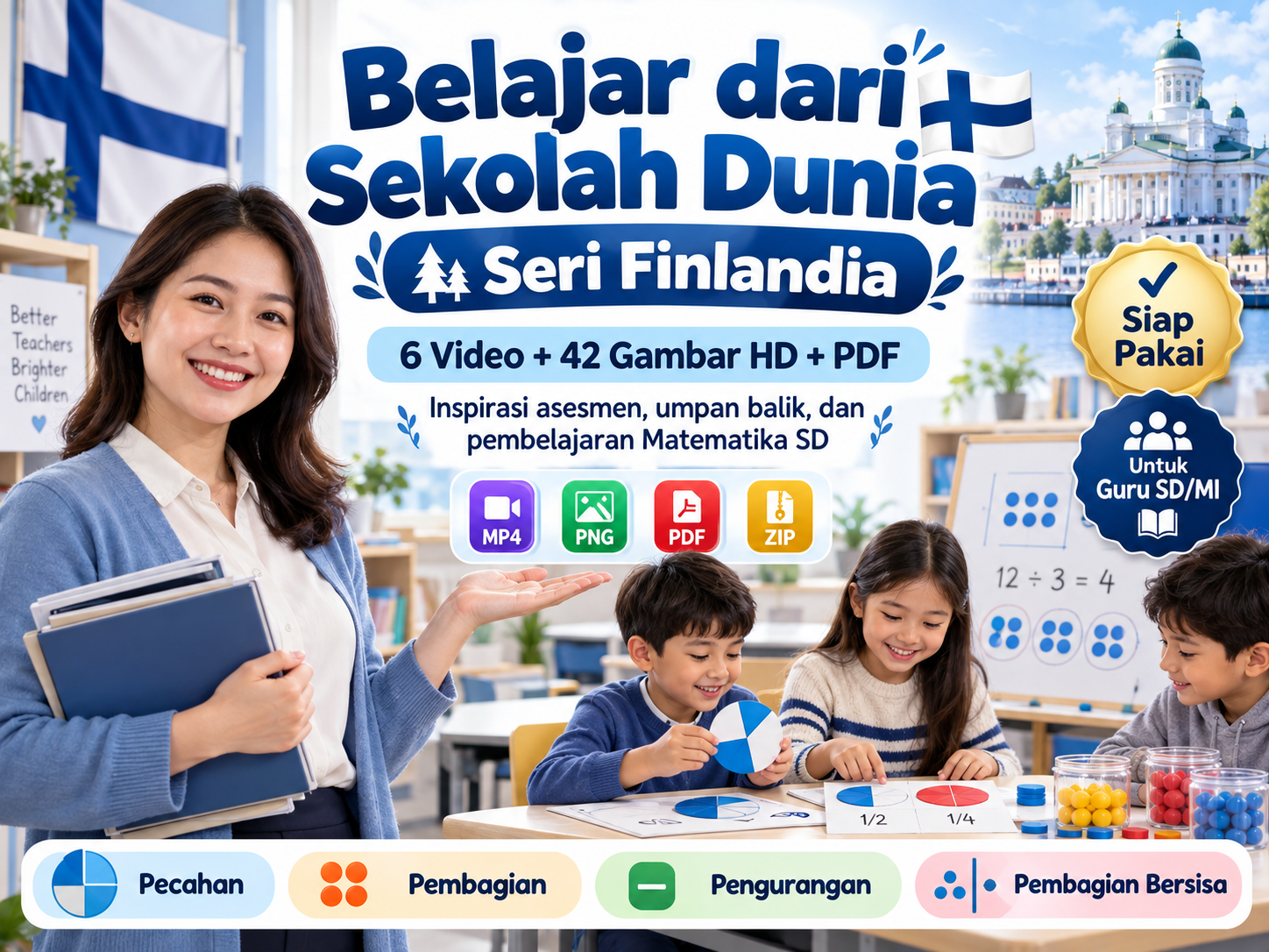 Cover Belajar dari Sekolah Dunia – Seri Finlandia | 6 Video + 42 Gambar HD + PDF