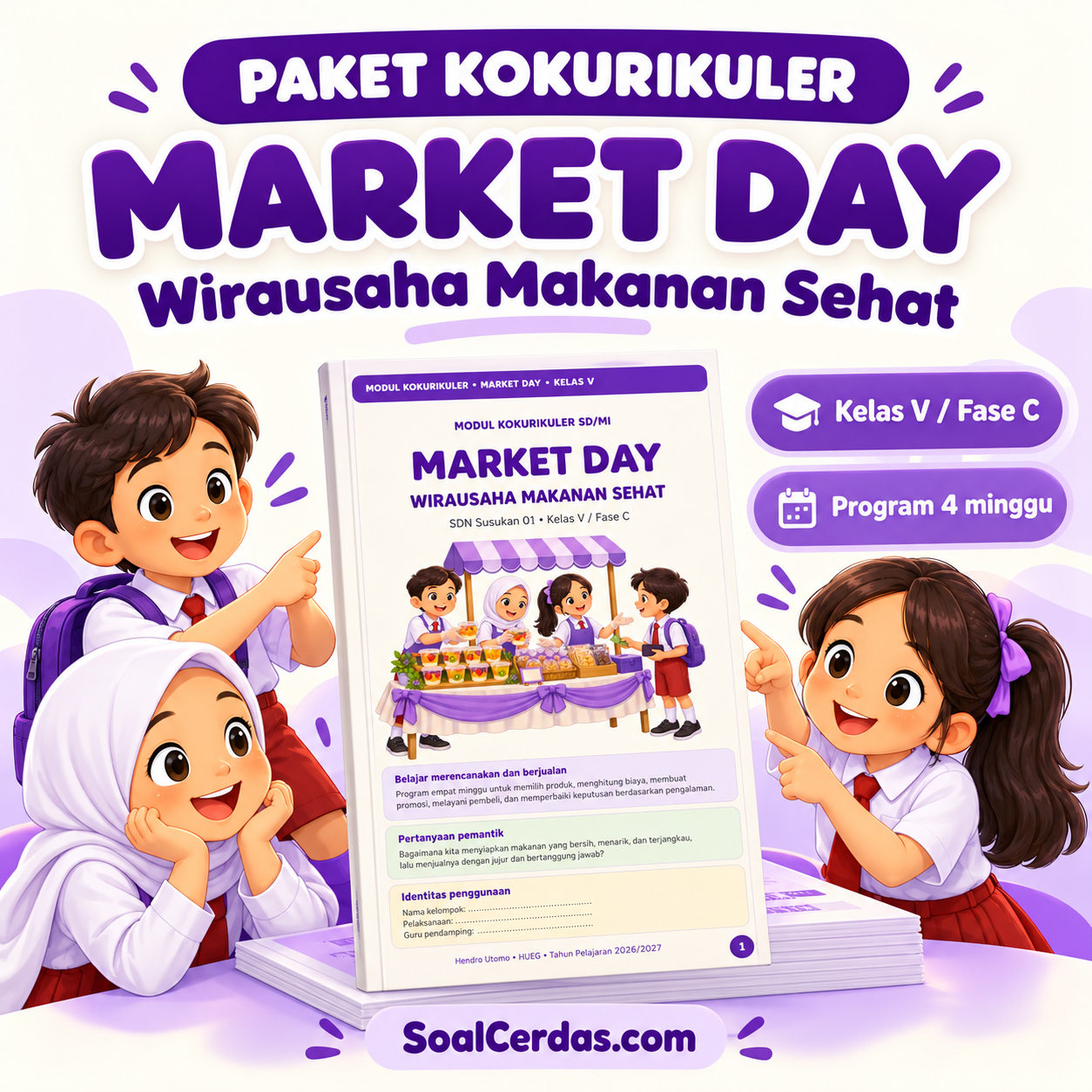 Cover Paket Kokurikuler Market Day Kelas 5 – Wirausaha Makanan Sehat