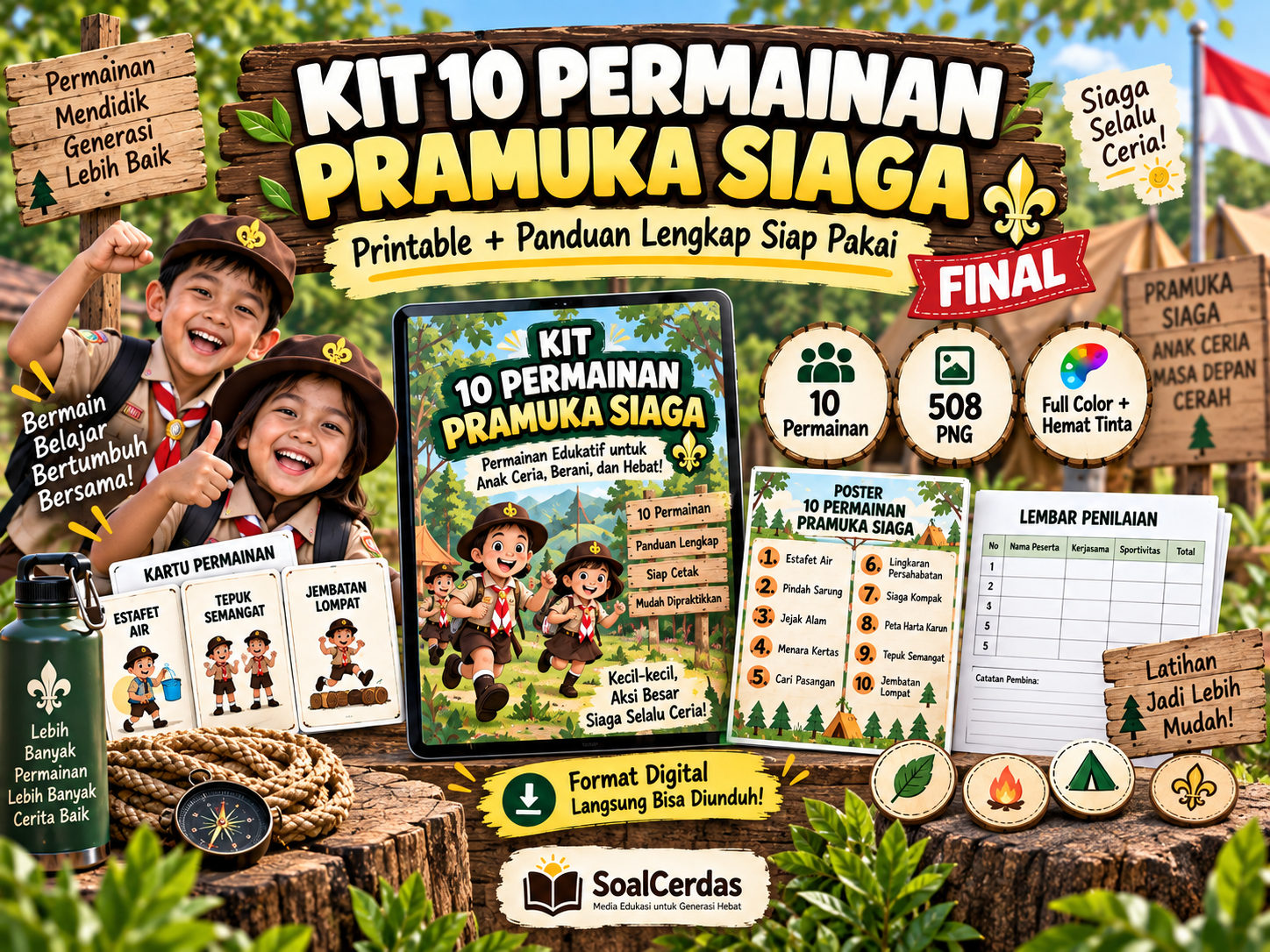 Cover ⚜️ KIT 10 Permainan Pramuka Siaga